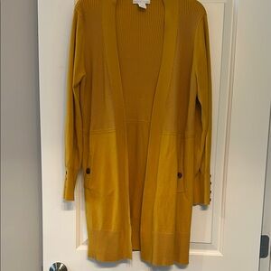 Design History Yellow Knit Cardigan Sweater